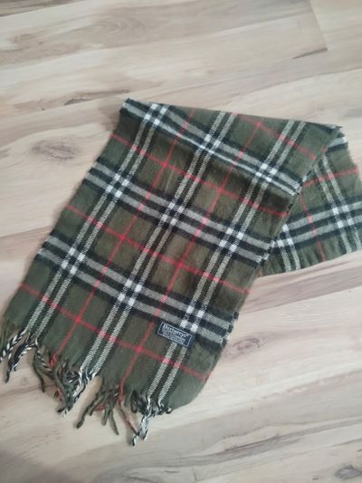 Szalik burberry zielony w kratkę
